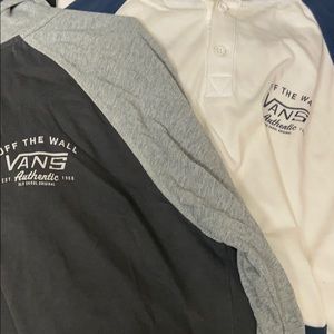 Blue and White Gray and Black Vans Hoodies